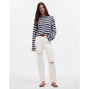 Madewell Women's Cream Straight Leg Jeans